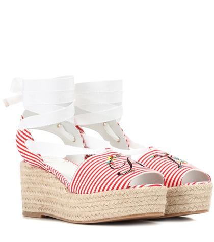 Roger Vivier Blooming Rv Wedge Espadrilles