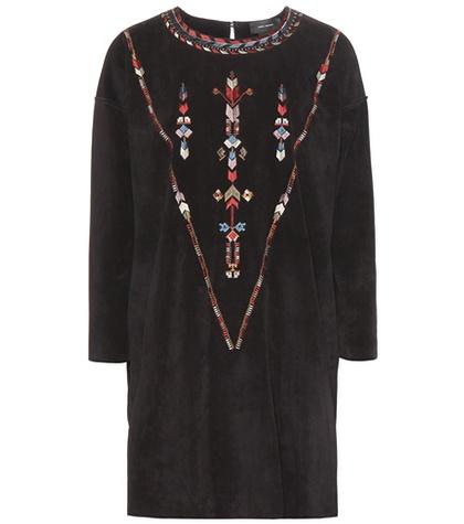 Givenchy Maggy Embroidered Suede Tunic