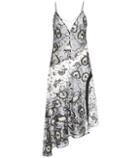 Self-portrait Nivienne Printed Crêpe And Embroidered Tulle Dress