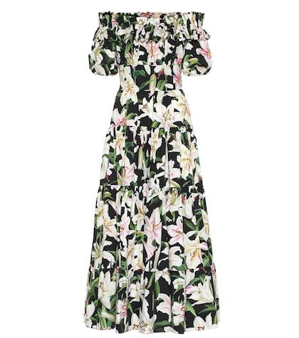Dolce & Gabbana Floral Cotton Poplin Dress
