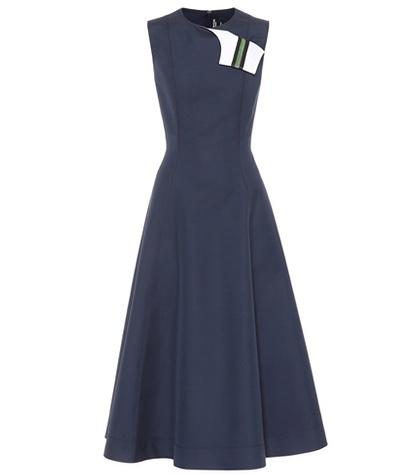 Calvin Klein 205w39nyc Cotton And Silk A-line Dress