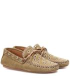 Victoria Beckham Foccia Embellished Suede Loafers