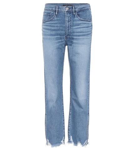 3x1 W4 Relaxed Split Cropped Jeans