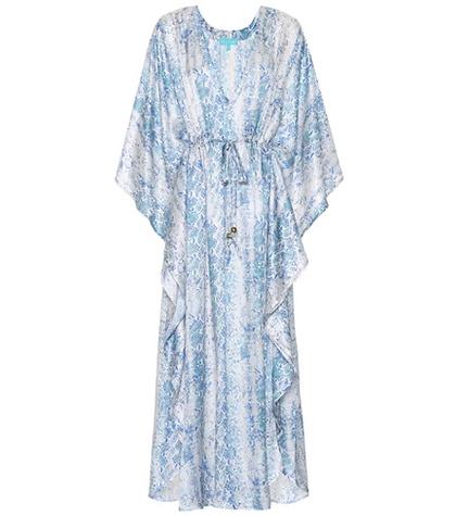 Melissa Odabash Robin Printed Silk-blend Kaftan
