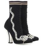 Fendi Rockoko Knitted Ankle Boots