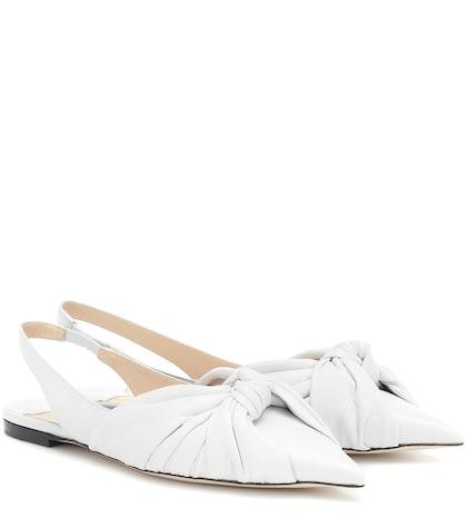 Jimmy Choo Annabell Leather Slingback Flats