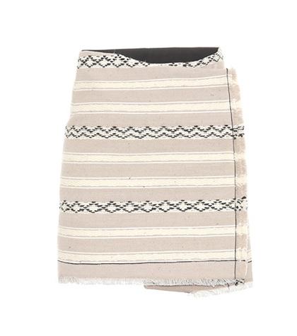 Saint Laurent Wool And Cotton Wrap Skirt