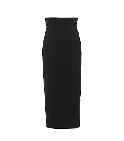 Rick Owens Dirt Pillar Cotton-blend Midi Skirt