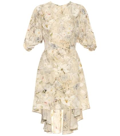 Alexander Mcqueen Floral Silk Minidress