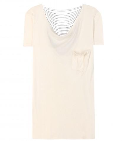 Saint Laurent Chain-embellished Silk-jersey T-shirt