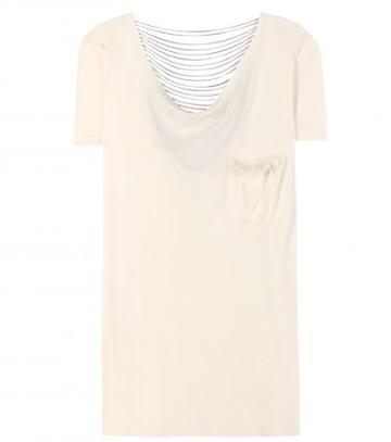 Saint Laurent Chain-embellished Silk-jersey T-shirt