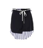 Neous Stretch Wool And Cotton Miniskirt