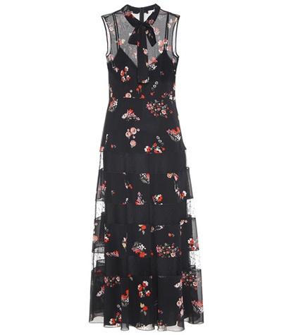 Redvalentino Stretch-silk And Lace Dress