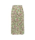 Aquazzura Pleated Floral Crêpe Skirt