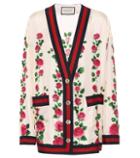 Gucci Rose Garden Printed Silk Cardigan