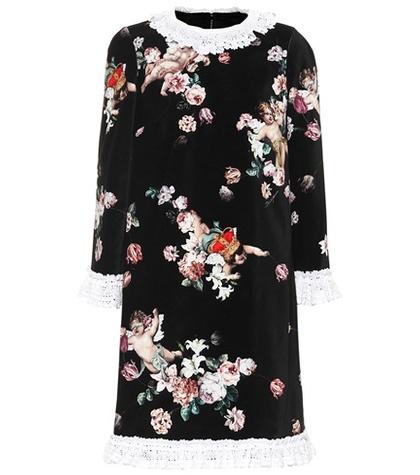 Dolce & Gabbana Floral Velvet Minidress