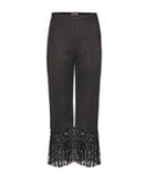 Edun Fringed Wool-blend Cropped Trousers