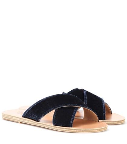 Emilio Pucci Thais Velvet Slides