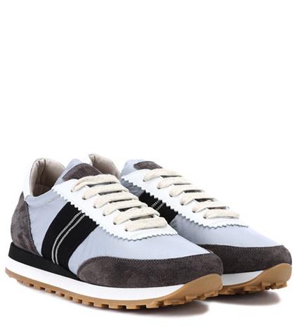 Burberry Suede And Satin Sneakers