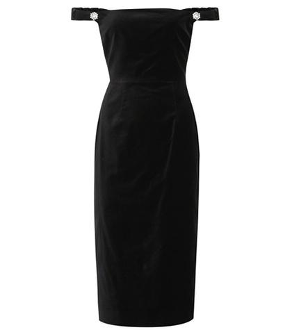 Alexachung Off-the-shoulder Velvet Dress