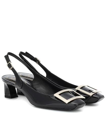 Roger Vivier Trompette 45 Slingback Leather Pumps