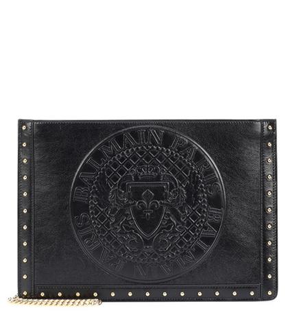 Emilio Pucci Domaine Embossed Leather Clutch