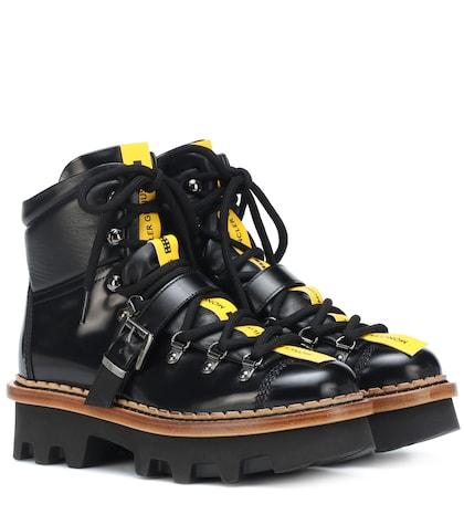 Moncler Grenoble Leather Ankle Boots