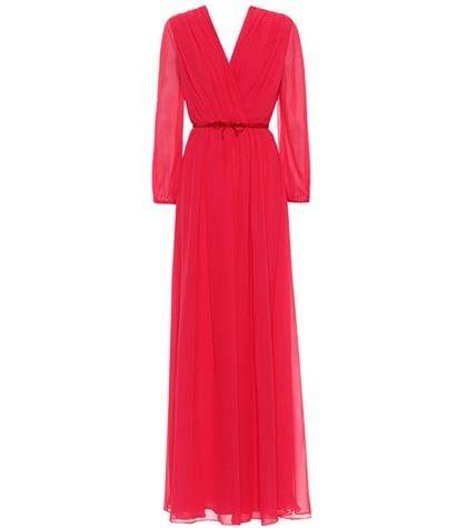 Max Mara Uguale Silk Georgette Dress