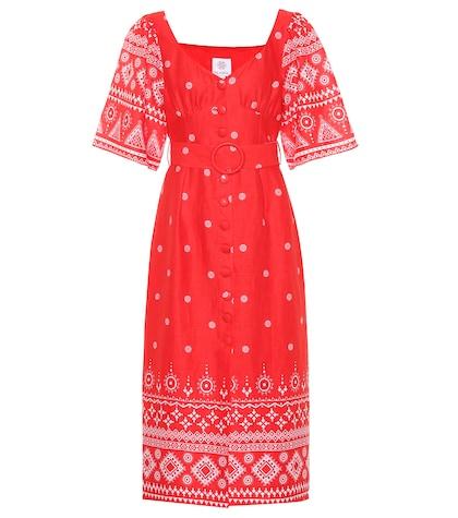 Gl Hrgel Printed Linen Midi Dress