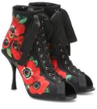 Dolce & Gabbana Bette Floral Ankle Boots