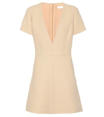 Brunello Cucinelli V-neck Wool Dress