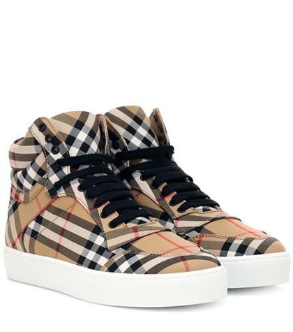 Burberry Check High-top Sneakers
