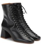 By Far Becca Leather Ankle Boots