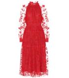 Co Flocked Tulle Dress