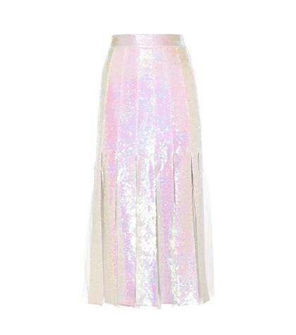 Christopher Kane Sequin-embellished Silk Skirt