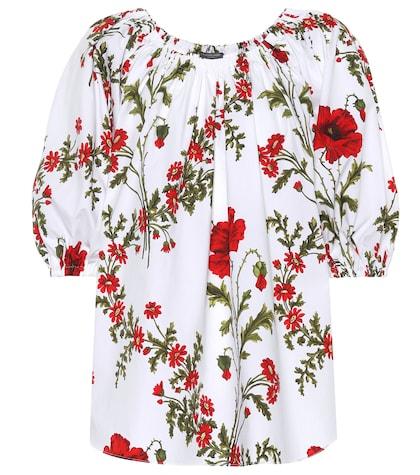Alexander Mcqueen Floral-printed Cotton Top