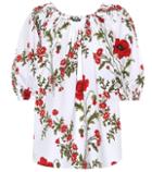 Alexander Mcqueen Floral-printed Cotton Top