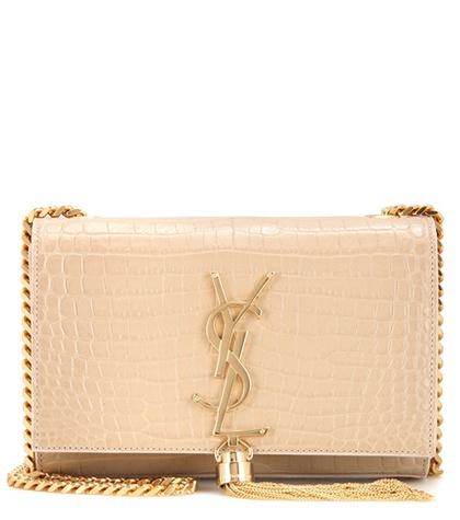Saint Laurent Small Kate Monogram Embossed Leather Shoulder Bag
