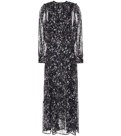 Isabel Marant Maxene Fil Coupé Silk Dress