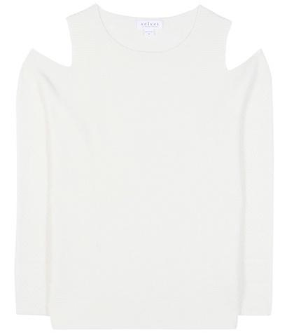 Velvet Avril Open-shoulder Cashmere Sweater