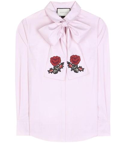 The Row Pussy-bow Cotton Blouse