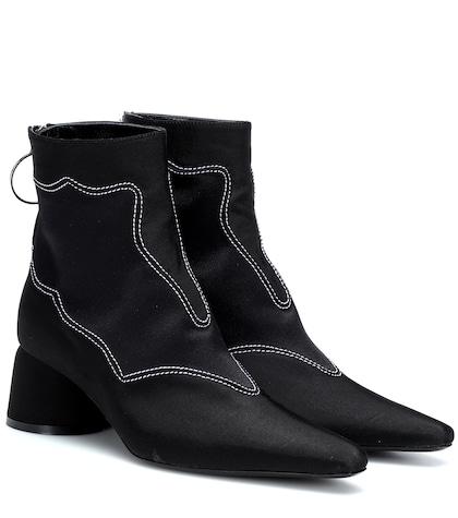 Ellery Moiré Satin Ankle Boots