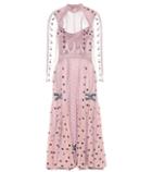 Alexander Mcqueen Storm Embroidered Midi Dress