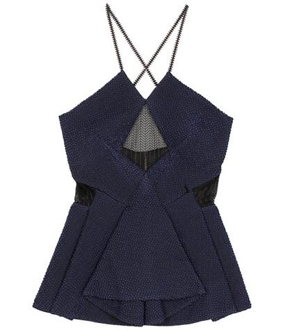 Roland Mouret Deaton Cotton-blend Top