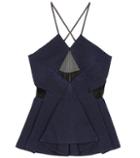 Roland Mouret Deaton Cotton-blend Top