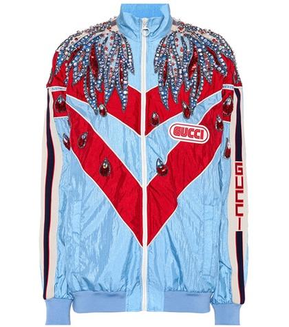 Gucci Embellished Chevron Jacket