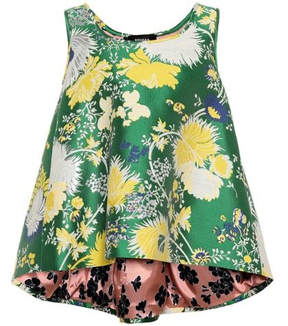 Roberto Cavalli Margot Brocade Top