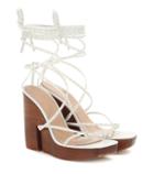 Fendi Pilotis Wedge Sandals