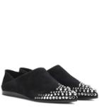 Wood Wood Liberty Fold Embellished Suede Shoes