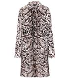 Stella Mccartney Jaguar Printed Fur And Leather Coat
